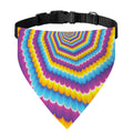 Colorful Spiral Illusion Print Over The Collar Dog Bandana