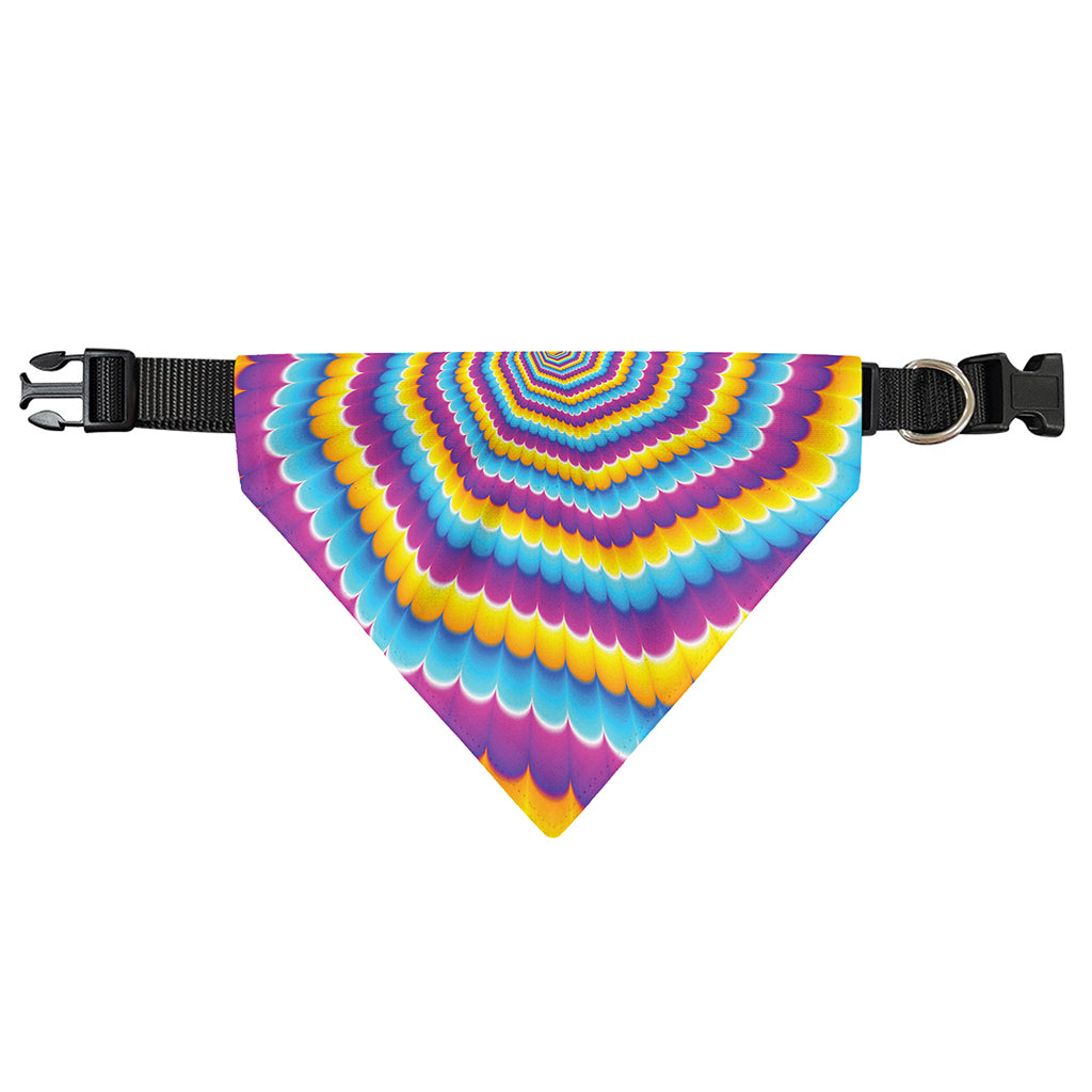 Colorful Spiral Illusion Print Over The Collar Dog Bandana