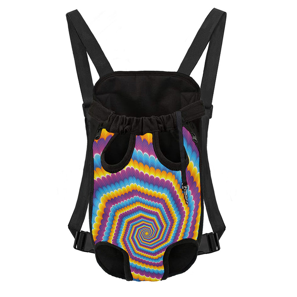 Colorful Spiral Illusion Print Pet Carrier Backpack