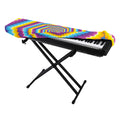 Colorful Spiral Illusion Print Piano Keyboard Cover