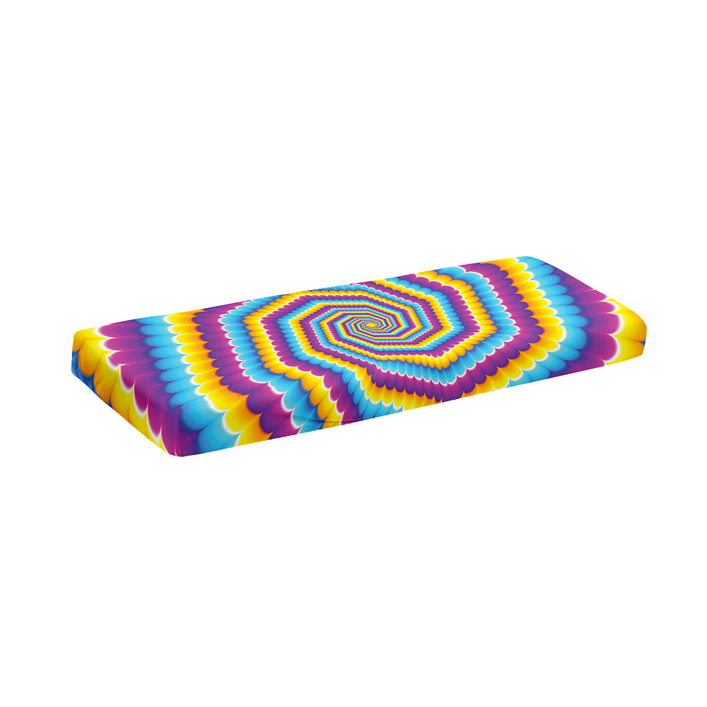 Colorful Spiral Illusion Print Piano Keyboard Cover