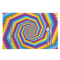 Colorful Spiral Illusion Print Placemat