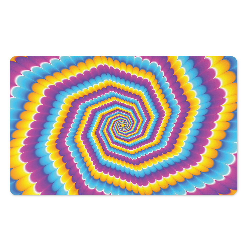 Colorful Spiral Illusion Print Polyester Doormat