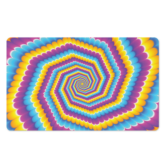Colorful Spiral Illusion Print Polyester Doormat