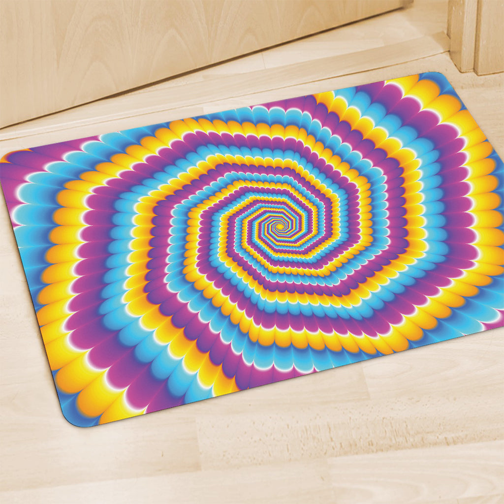 Colorful Spiral Illusion Print Polyester Doormat