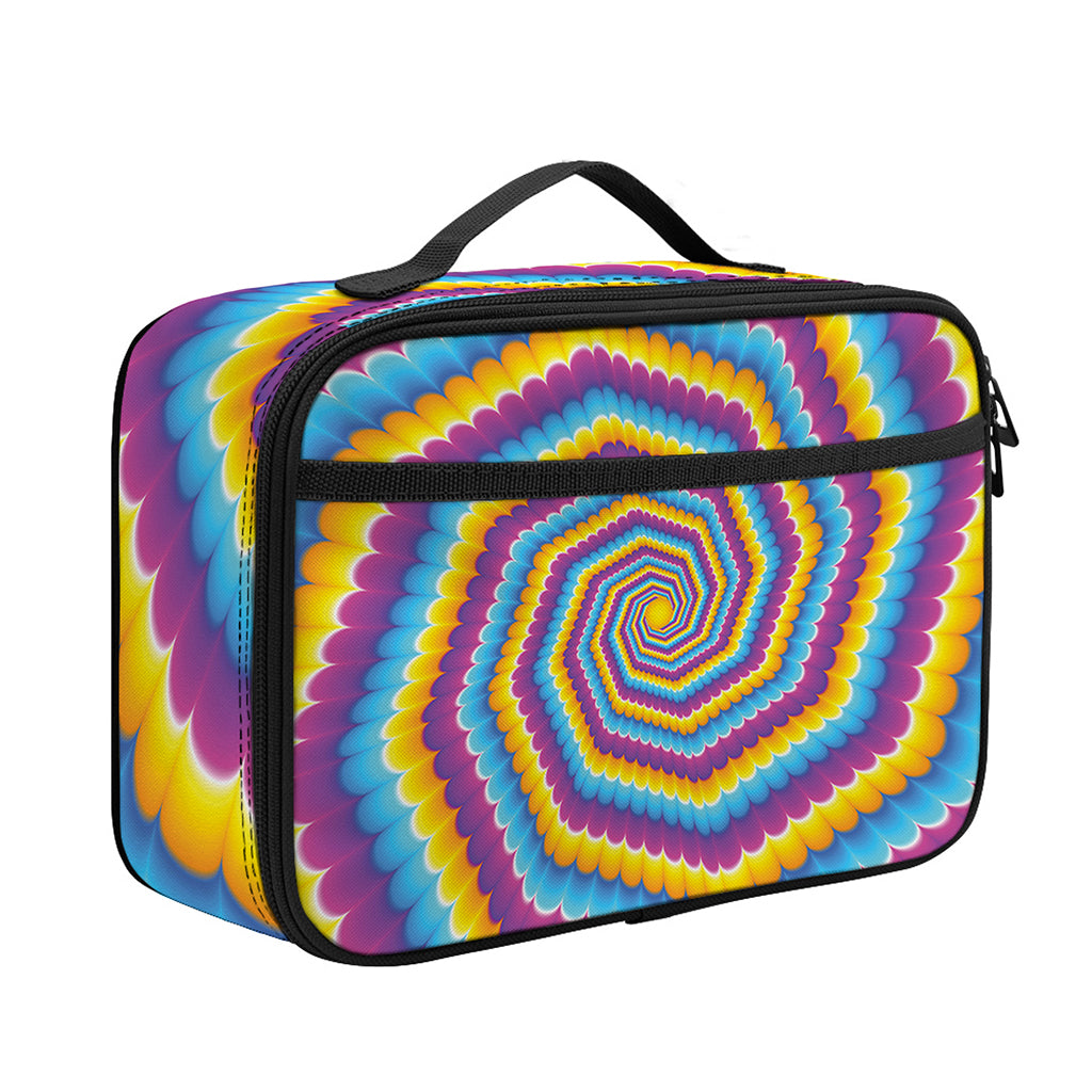 Colorful Spiral Illusion Print Portable Lunch Bag