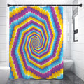 Colorful Spiral Illusion Print Premium Shower Curtain