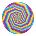 Colorful Spiral Illusion Print Round Blanket