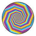 Colorful Spiral Illusion Print Round Floor Mat
