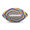 Colorful Spiral Illusion Print Rugby Ball