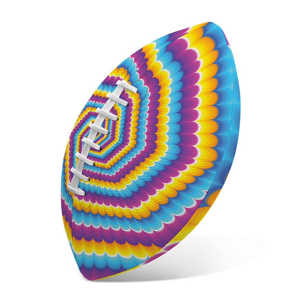 Colorful Spiral Illusion Print Rugby Ball