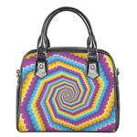 Colorful Spiral Illusion Print Shoulder Handbag