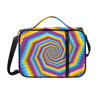Colorful Spiral Illusion Print Shoulder Strap Bible Bag