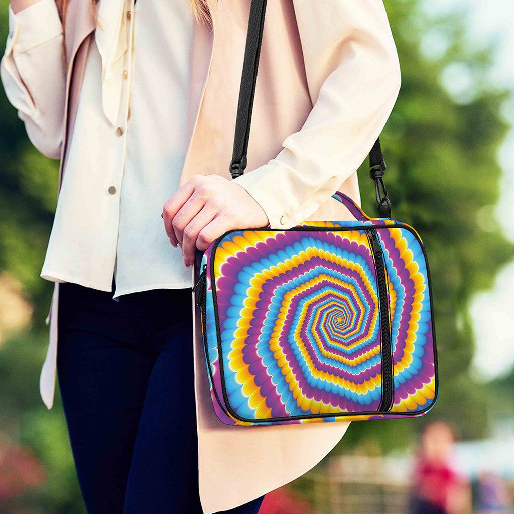 Colorful Spiral Illusion Print Shoulder Strap Bible Bag