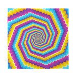 Colorful Spiral Illusion Print Silk Bandana