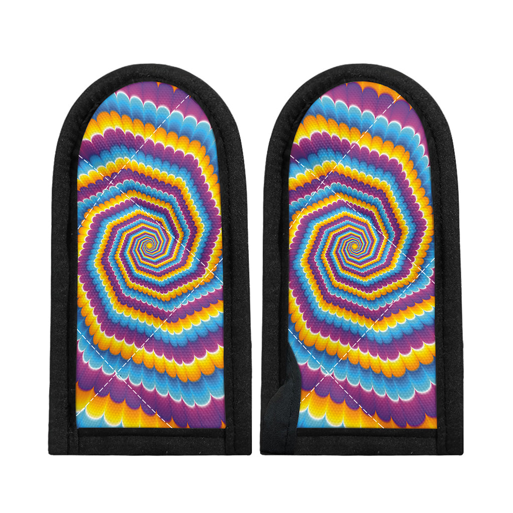 Colorful Spiral Illusion Print Skillet Handle Cover