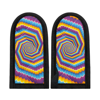 Colorful Spiral Illusion Print Skillet Handle Cover