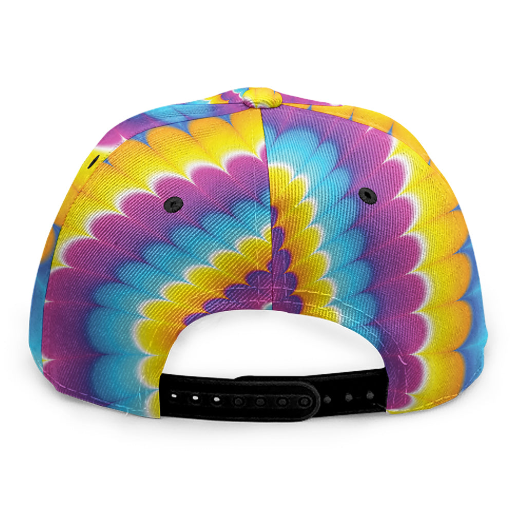 Colorful Spiral Illusion Print Snapback Cap