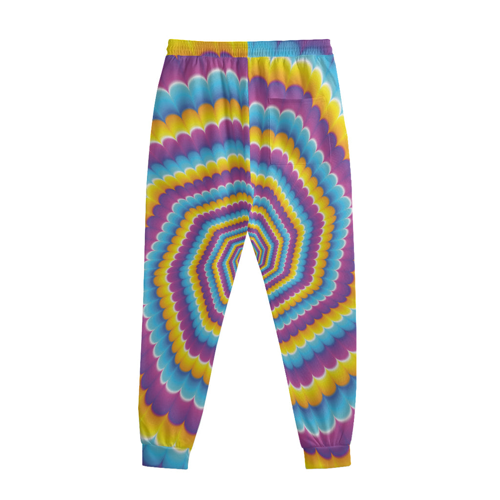 Colorful Spiral Illusion Print Sweatpants