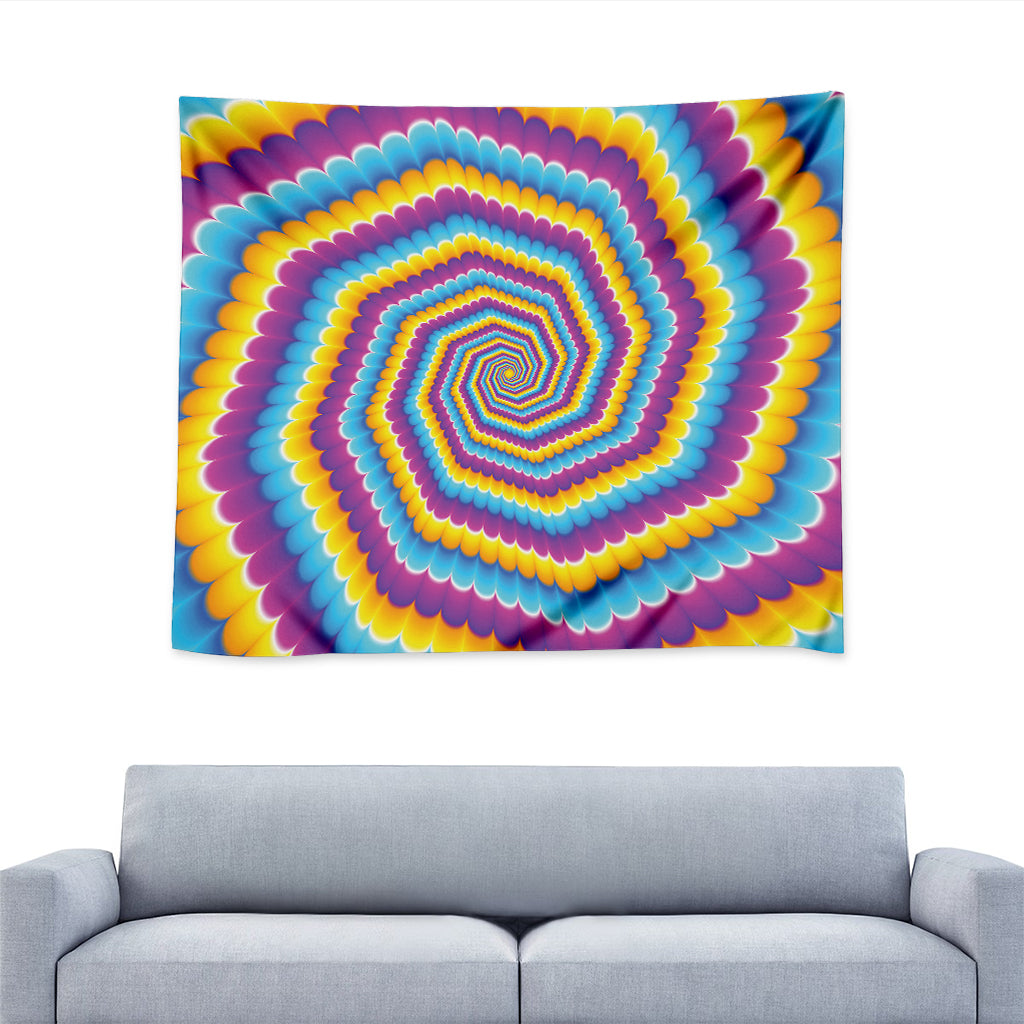 Colorful Spiral Illusion Print Tapestry