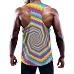 Colorful Spiral Illusion Print Training Tank Top