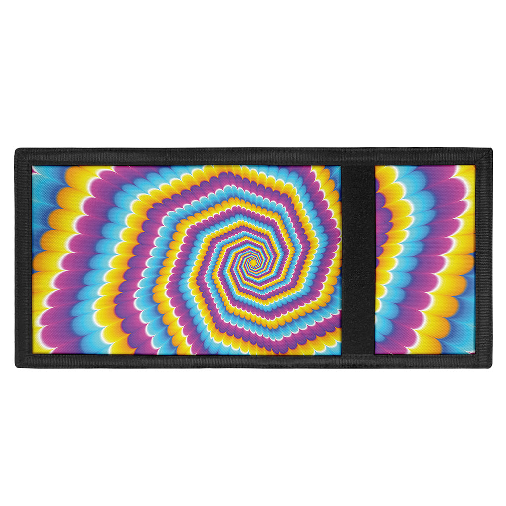 Colorful Spiral Illusion Print Trifold Wallet