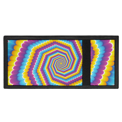 Colorful Spiral Illusion Print Trifold Wallet