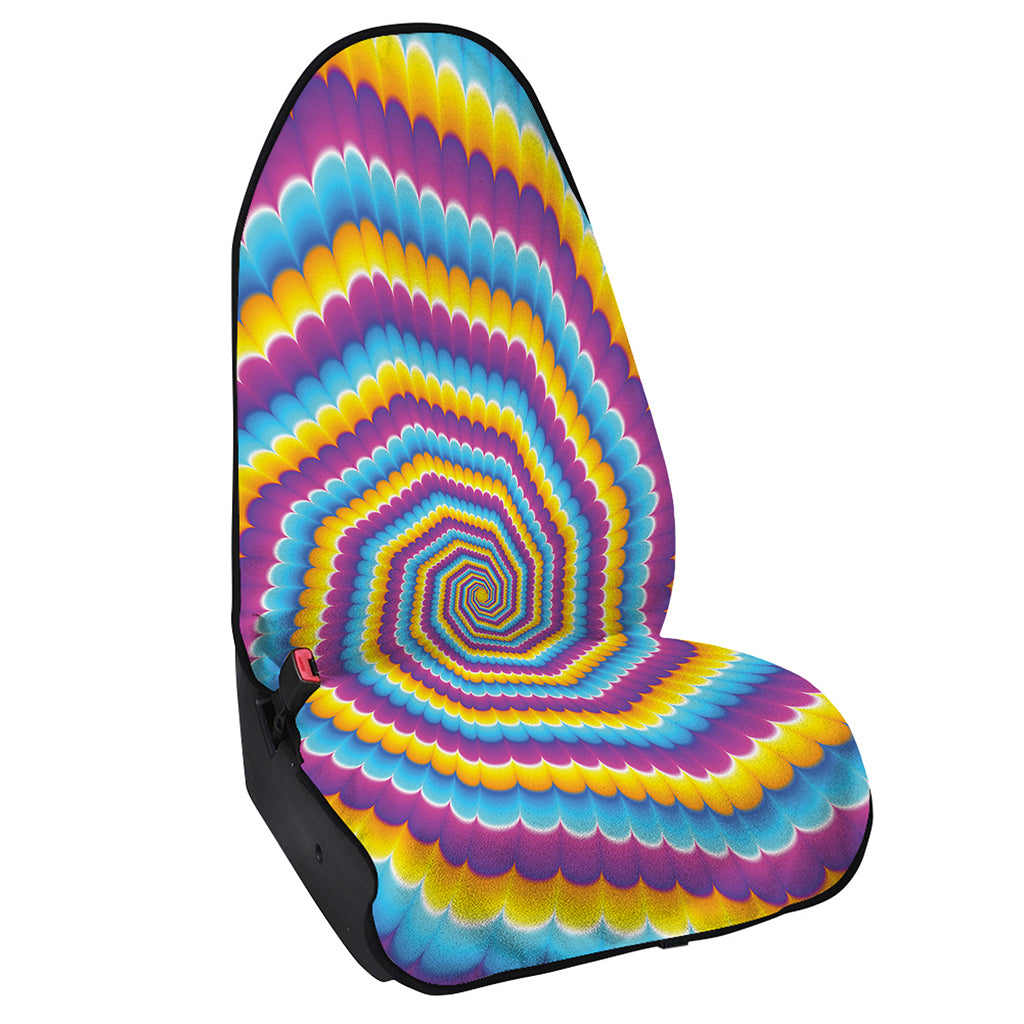 Colorful Spiral Illusion Print Waterproof Car Seat Cover