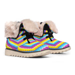 Colorful Spiral Illusion Print Winter Boots