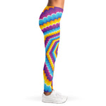 Colorful Spiral Illusion Print Women's Leggings