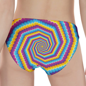 Colorful Spiral Illusion Print Women's Panties