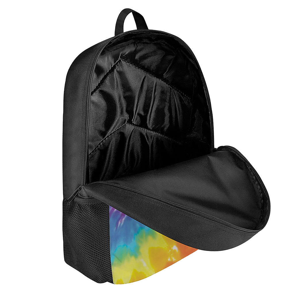 Colorful Spiral Tie Dye Print 17 Inch Backpack