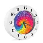Colorful Spiral Tie Dye Print Alarm Clock
