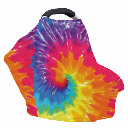 Colorful Spiral Tie Dye Print Baby Seat Cover