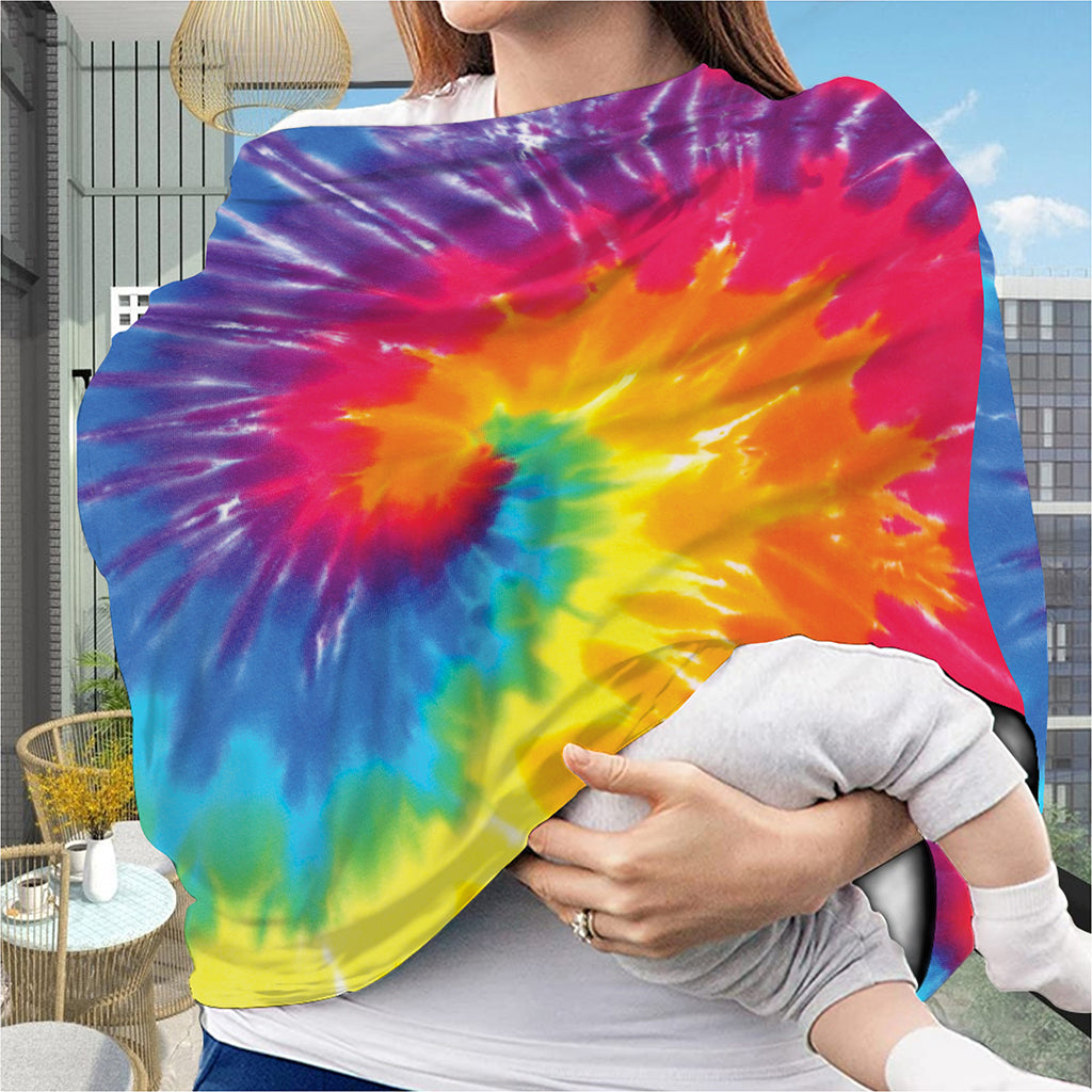Colorful Spiral Tie Dye Print Baby Seat Cover