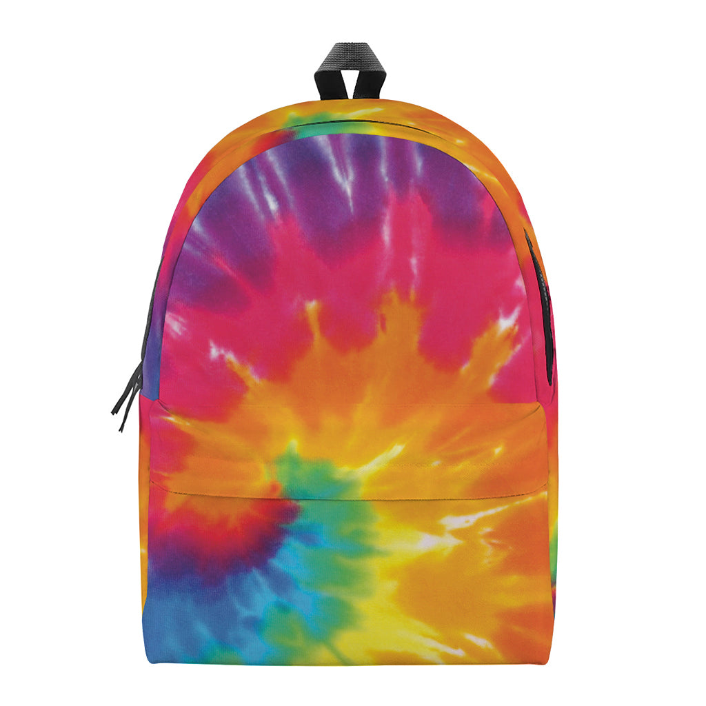 Colorful Spiral Tie Dye Print Backpack