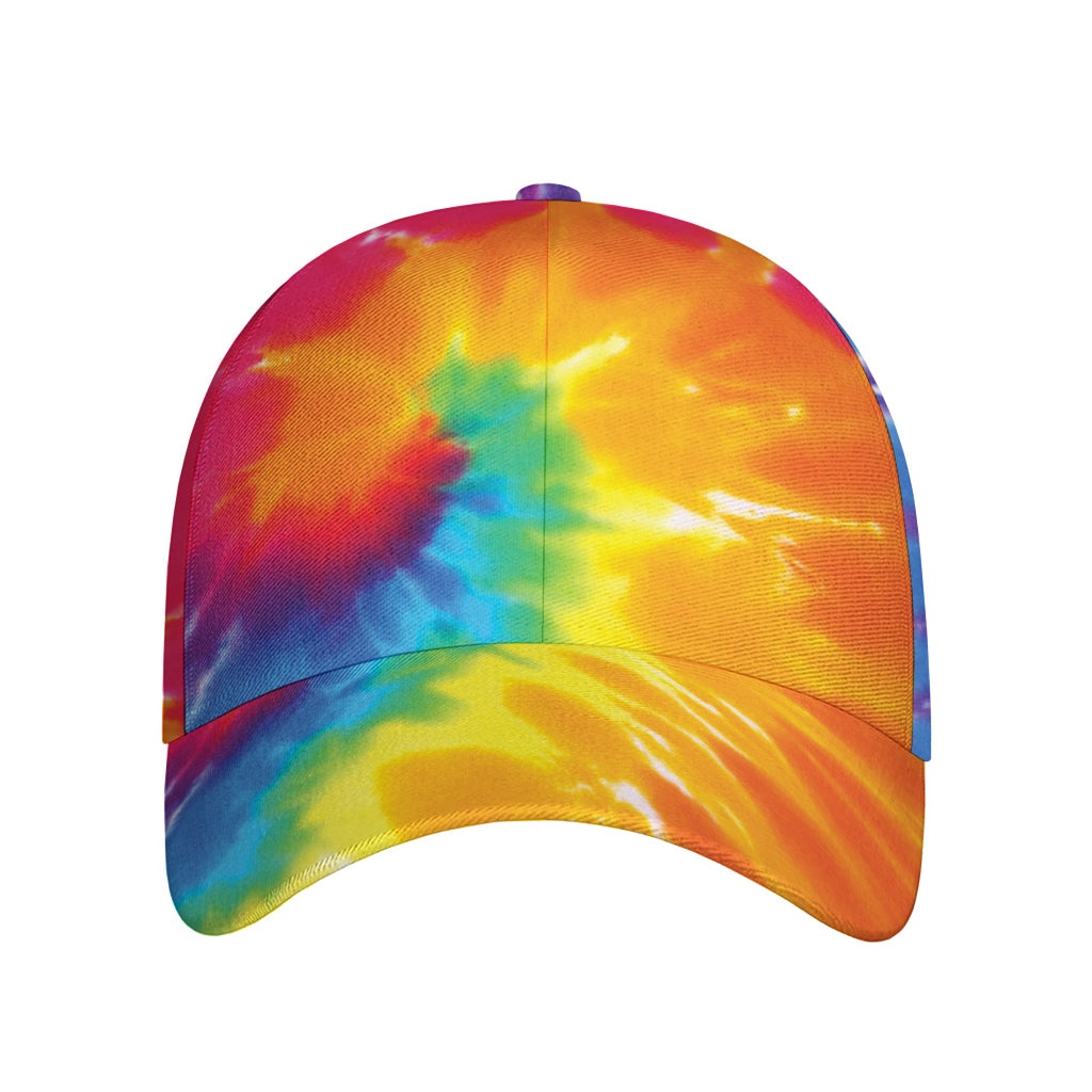 Colorful Spiral Tie Dye Print Baseball Cap