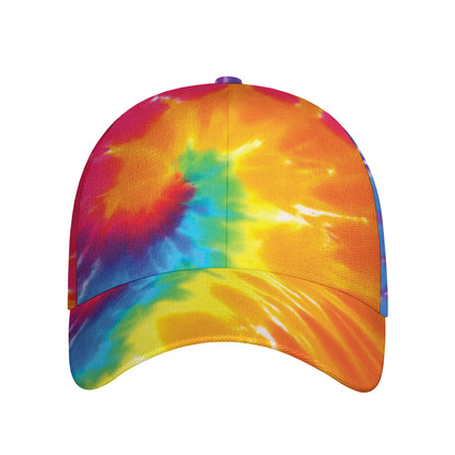 Colorful Spiral Tie Dye Print Baseball Cap