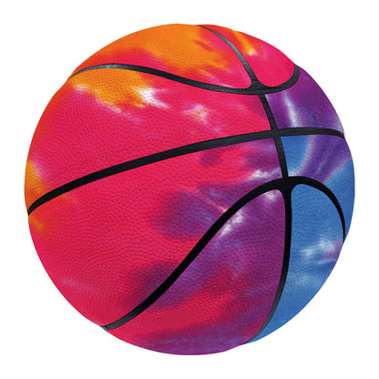 Colorful Spiral Tie Dye Print Basketball