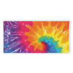 Colorful Spiral Tie Dye Print Beach Towel