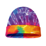 Colorful Spiral Tie Dye Print Beanie