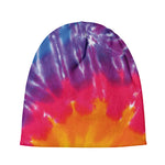 Colorful Spiral Tie Dye Print Beanie
