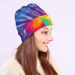 Colorful Spiral Tie Dye Print Beanie