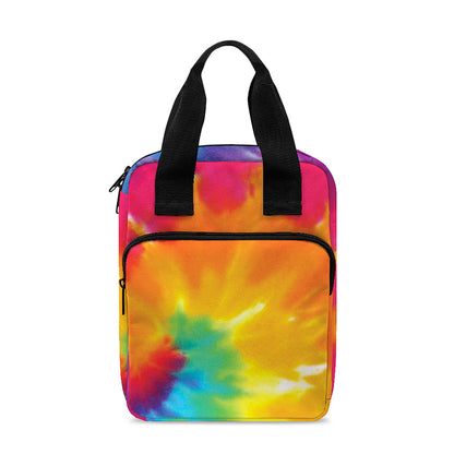 Colorful Spiral Tie Dye Print Bible Tote Bag