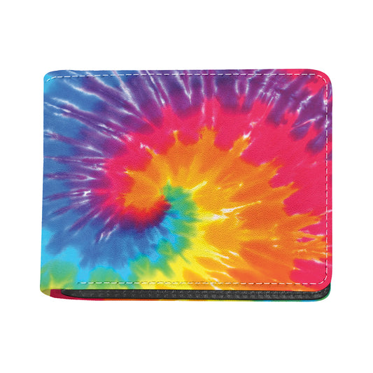 Colorful Spiral Tie Dye Print Bifold Wallet