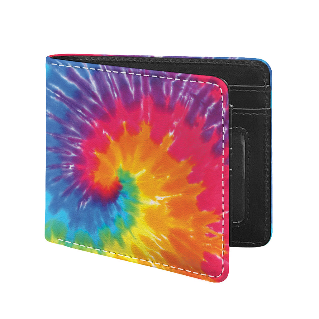 Colorful Spiral Tie Dye Print Bifold Wallet