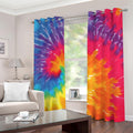 Colorful Spiral Tie Dye Print Dimout Grommet Curtains