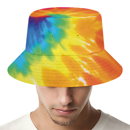 Colorful Spiral Tie Dye Print Bucket Hat