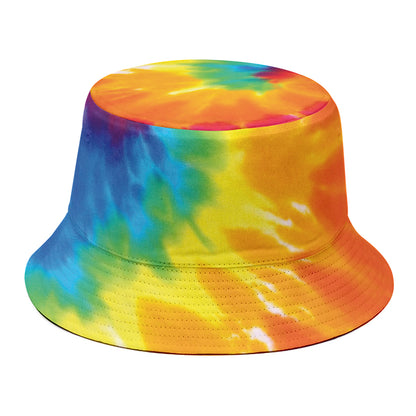 Colorful Spiral Tie Dye Print Bucket Hat