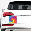 Colorful Spiral Tie Dye Print Car Sticker